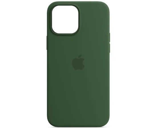 Чохол Silicone case (AAA) full with Magsafe для Apple iPhone 13 Pro (6.1") Зелений / Clover