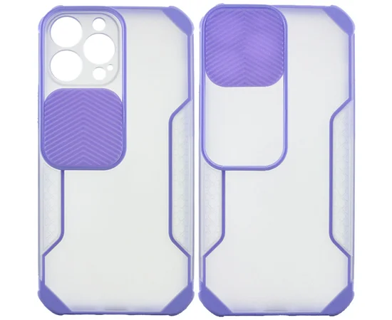 Чехол Camshield matte Ease TPU со шторкой для Apple iPhone 13 Pro (6.1") Сиреневый