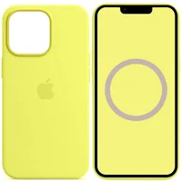 Чехол Silicone case (AAA) full with Magsafe and Animation для Apple iPhone 13 Pro (6.1") Желтый / Lemon Zest