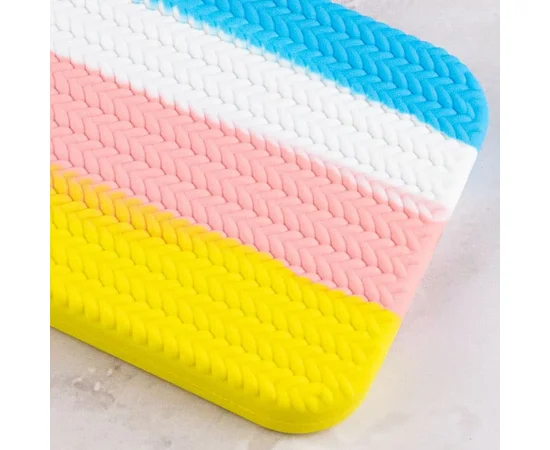 Чехол Silicone case Full Braided для Apple iPhone 13 Pro (6.1") Желтый / Голубой