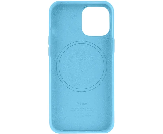Кожаный чехол Leather Case (AA) with MagSafe для Apple iPhone 13 Pro (6.1") Blue