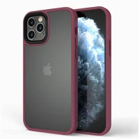 TPU+PC чехол Metal Buttons для Apple iPhone 13 Pro (6.1") Бордовый