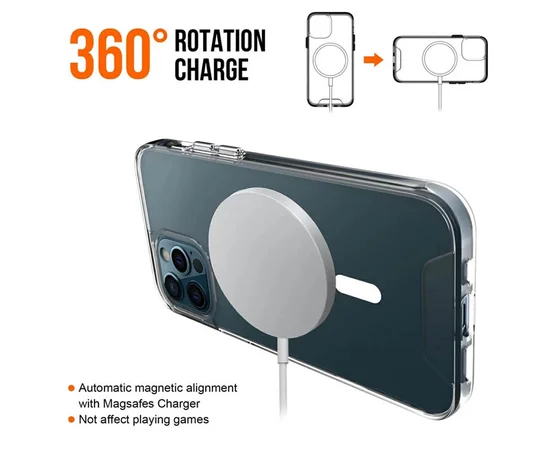 Чехол TPU Space Case with MagSafe для Apple iPhone 13 Pro (6.1") Прозрачный