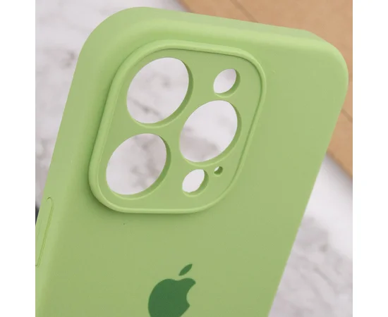 Чехол Silicone Case Full Camera Protective (AA) для Apple iPhone 13 Pro (6.1") Мятный / Mint