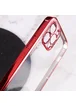Прозрачный силиконовый чехол глянцевая окантовка Full Camera для Apple iPhone 13 Pro (6.1") Красный