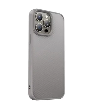 TPU чохол Carbon Protective with Magsafe для Apple iPhone 13 Pro (6.1") Grey