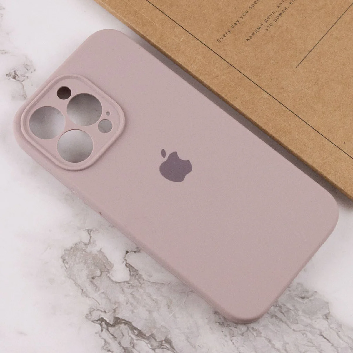 Чехол Silicone Case Full Camera Protective (AA) для Apple iPhone 13 Pro (6.1") Серый / Lavender / PVH