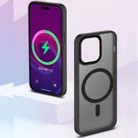 TPU+PC чехол Metal Buttons with MagSafe Colorful для Apple iPhone 13 Pro (6.1") Черный