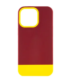 Чохол TPU+PC Bichromatic для Apple iPhone 13 Pro (6.1") Brown burgundy / Yellow