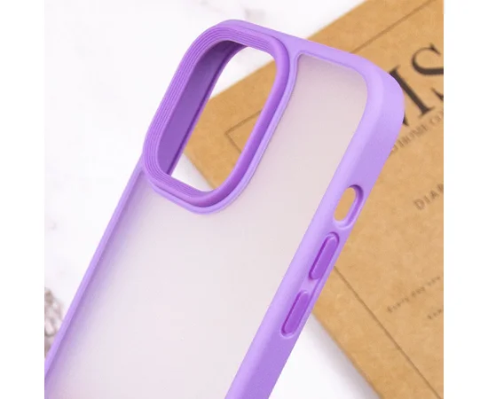 TPU+PC чехол Metal Buttons для Apple iPhone 13 Pro (6.1") Сиреневый