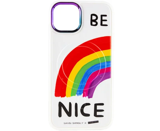 TPU+PC чехол Funny pictures with MagSafe для Apple iPhone 13 Pro (6.1") Be Nice