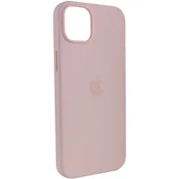 Чохол Silicone case (AAA) full with Magsafe для Apple iPhone 13 Pro (6.1") Рожевий / Chalk Pink