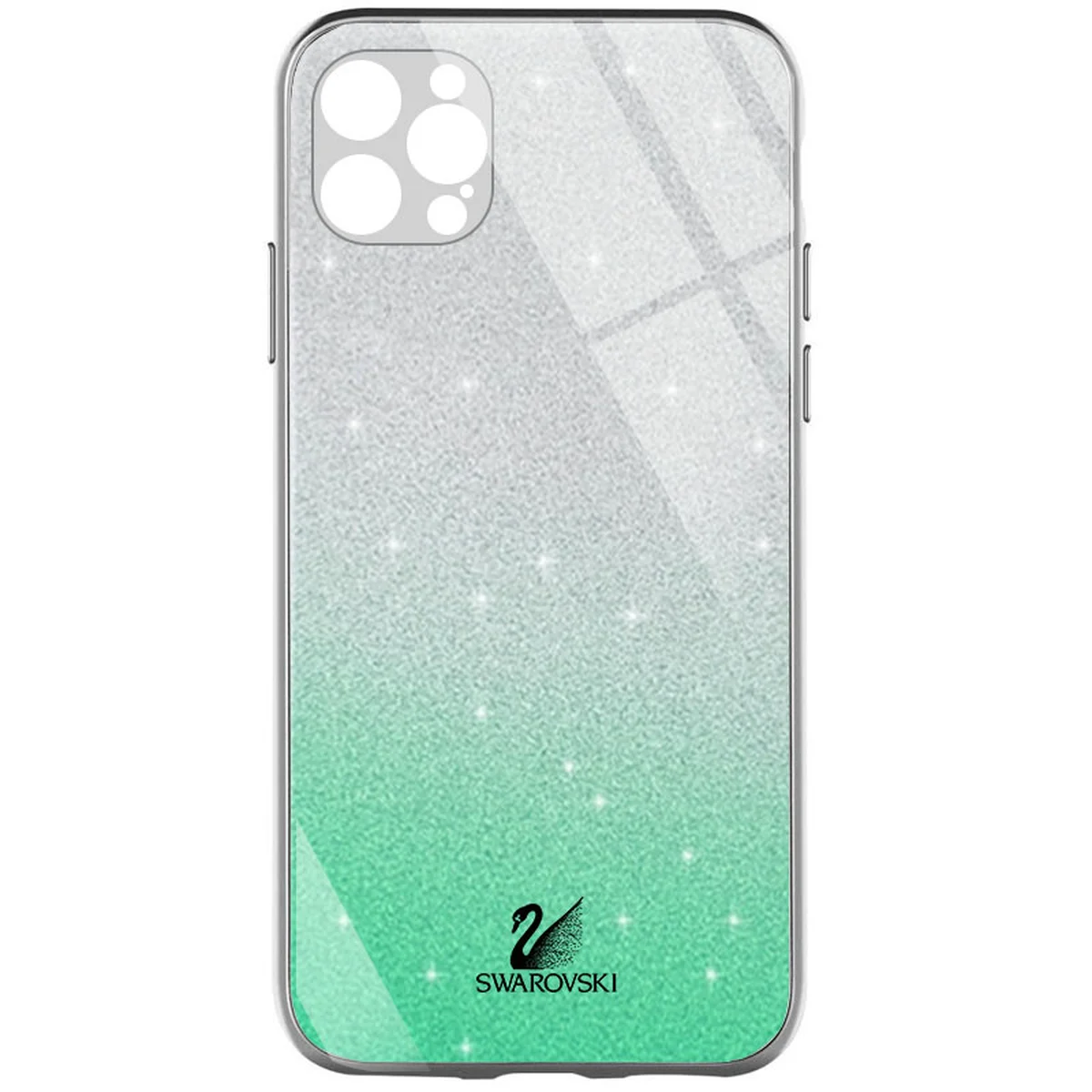 TPU+Glass чехол Swarovski для Apple iPhone 13 Pro (6.1") Бирюзовый