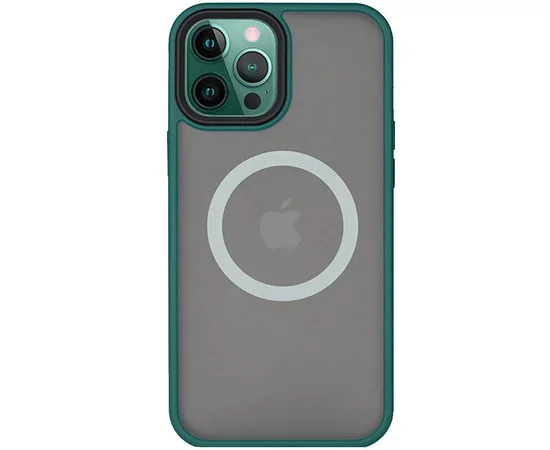 TPU+PC чехол Metal Buttons with MagSafe для Apple iPhone 13 Pro (6.1") Зеленый