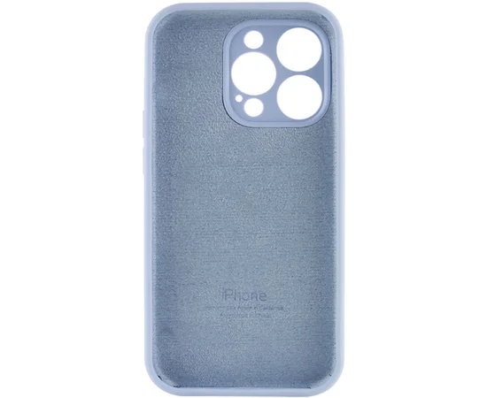 Чехол Silicone Case Full Camera Protective (AA) для Apple iPhone 13 Pro (6.1") Голубой / Lilac Blue