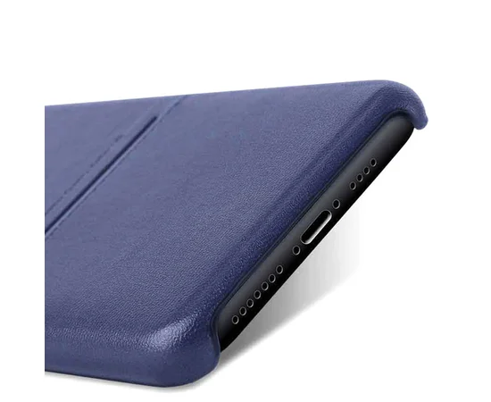 Кожаная накладка G-Case Cardcool Series для Apple iPhone 13 Pro (6.1") Синий