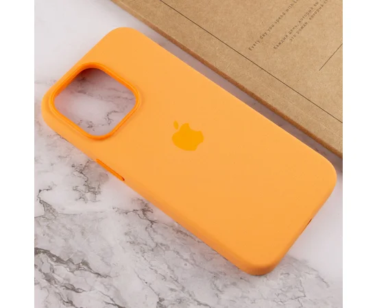 Чохол Silicone case (AAA) full with Magsafe and Animation для Apple iPhone 13 Pro (6.1") Помаранчевий / Marigold