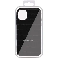 Кожаный чехол Croco Leather для Apple iPhone 13 Pro (6.1") Black