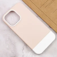 Чехол TPU+PC Bichromatic для Apple iPhone 13 Pro (6.1") Grey-beige / White