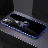 TPU+PC чохол Deen CrystalRing для Apple iPhone 13 Pro (6.1") Безбарвний / Синій