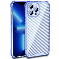 Чехол TPU Ease Carbon color series для Apple iPhone 13 Pro (6.1") Синий / Прозрачный