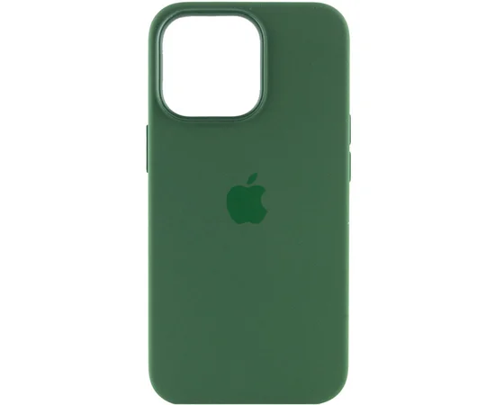 Чохол Silicone case (AAA) full with Magsafe and Animation для Apple iPhone 13 Pro (6.1") Зелений / Clover