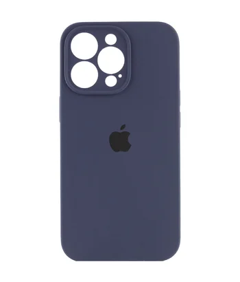 Чохол Silicone Case Full Camera Protective (AA) Apple iPhone 13 Pro (6.1") Темно-синій / Midnight blue