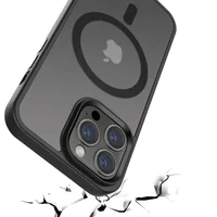 TPU+PC чехол Metal Buttons with MagSafe Colorful для Apple iPhone 13 Pro (6.1") Черный