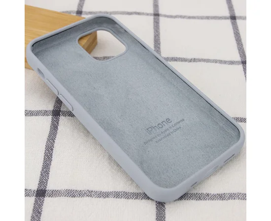 Чехол Silicone Case Full Protective (AA) для Apple iPhone 13 Pro (6.1") Серый / Mist Blue