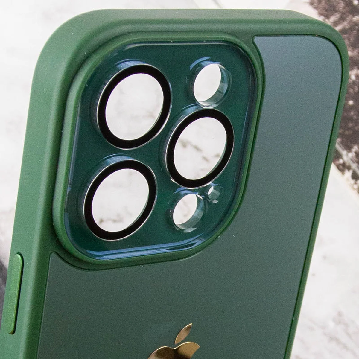 Чохол TPU+Glass Sapphire Midnight для Apple iPhone 13 Pro (6.1") Зелений / Forest green