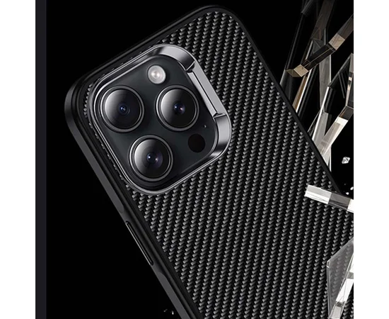 Чехол TPU+PC Carbon with MagSafe для Apple iPhone 13 Pro (6.1") Black
