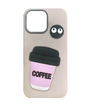 Чохол TPU Leather Toys для Apple iPhone 13 Pro (6.1") Coffee / Pink