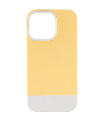 Чохол TPU+PC Bichromatic для Apple iPhone 13 Pro (6.1") Creamy-yellow / White