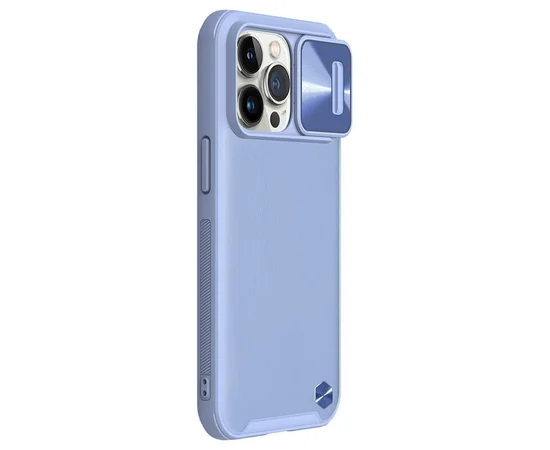 Кожаная накладка Nillkin Camshield Leather (шторка на камеру) для Apple iPhone 13 Pro (6.1") Сиреневый / Purple