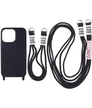 Чехол TPU two straps California для Apple iPhone 13 Pro (6.1") Черный