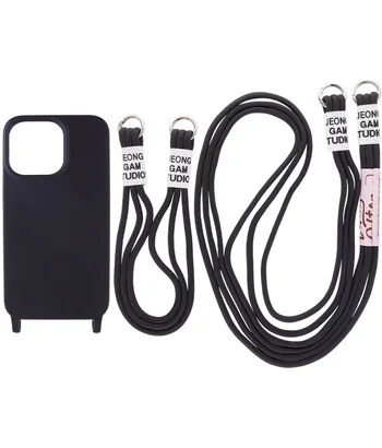 Чохол TPU two straps California для Apple iPhone 13 Pro (6.1") Чорний Чохол TPU two straps California для Apple iPhone 13 Pro (6.1") Чорний