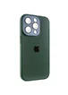 Чехол TPU+Glass Sapphire Midnight для Apple iPhone 13 Pro (6.1") Зеленый / Forest green