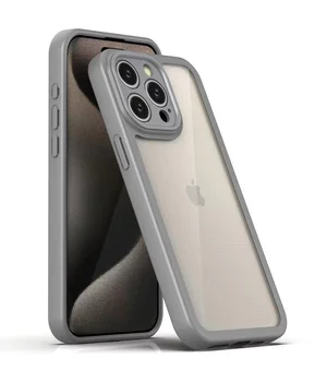 TPU чехол Transparent + Colour 1,5mm для Apple iPhone 13 Pro (6.1") Grey