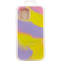 Чохол Silicone case full Aquarelle для Apple iPhone 13 Pro (6.1") Бузково-жовтий
