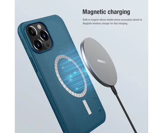 Чохол Nillkin Matte Magnetic Pro для Apple iPhone 13 Pro (6.1") Синій / Blue