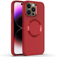 TPU чохол Bonbon Metal Style with MagSafe для Apple iPhone 13 Pro (6.1") Червоний / Red