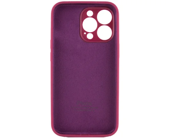 Чехол Silicone Case Full Camera Protective (AA) для Apple iPhone 13 Pro (6.1") Бордовый / Maroon