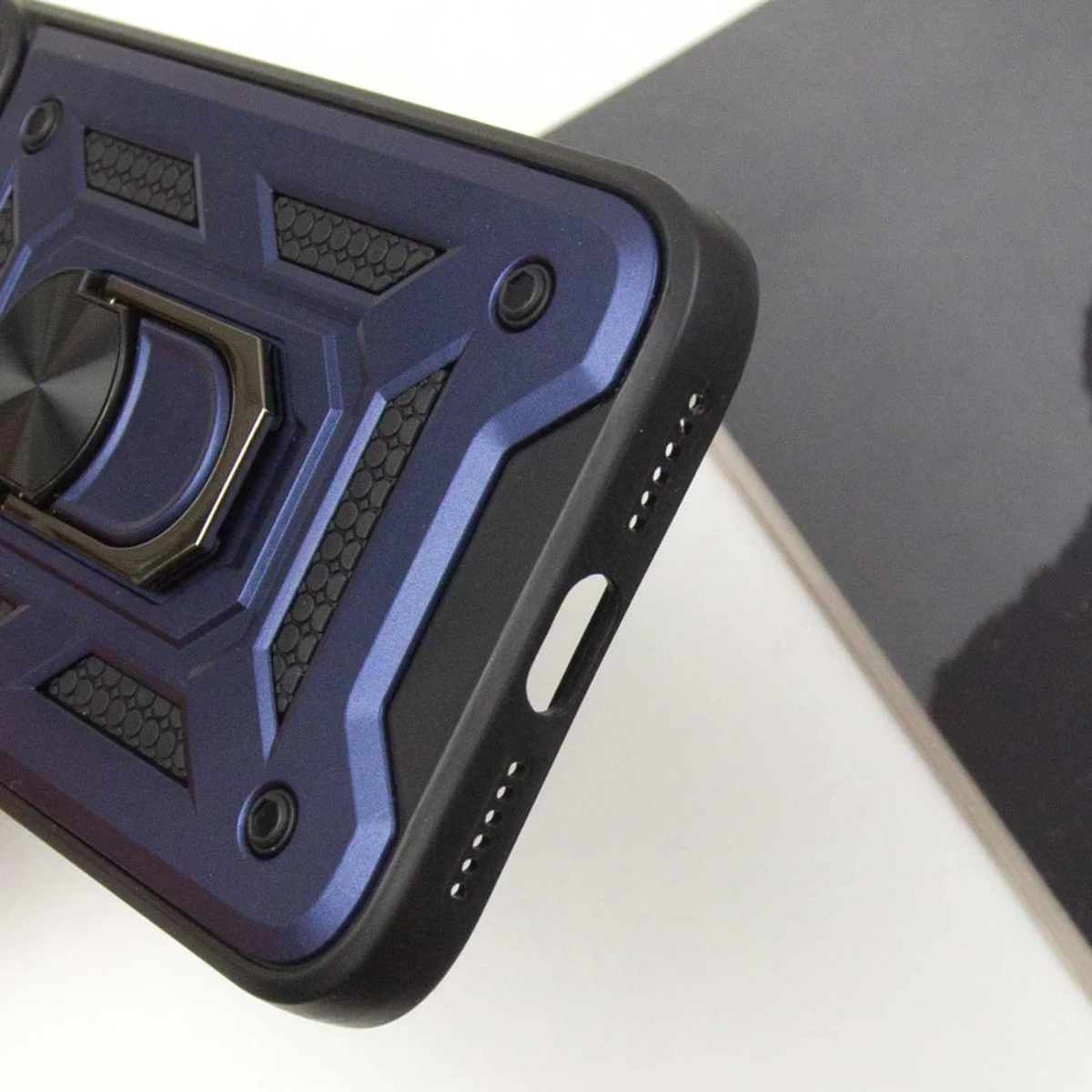 Ударопрочный чехол Camshield Serge Ring для Apple iPhone 13 Pro (6.1") Синий