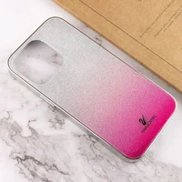TPU+Glass чехол Swarovski для Apple iPhone 13 Pro (6.1") Малиновый