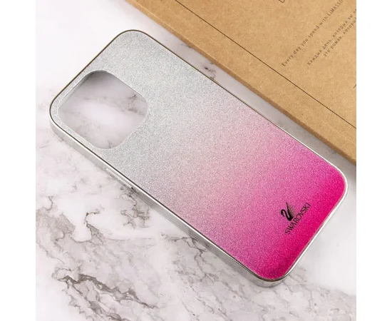 TPU+Glass чехол Swarovski для Apple iPhone 13 Pro (6.1") Малиновый