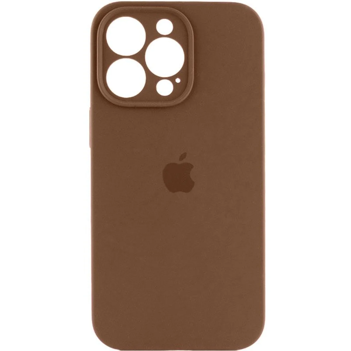 Чехол Silicone Case Full Camera Protective (AA) для Apple iPhone 13 Pro (6.1") Коричневый / Brown
