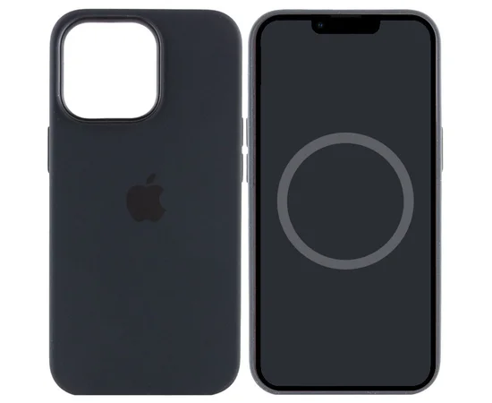 Чехол Silicone case (AAA) full with Magsafe and Animation для Apple iPhone 13 Pro (6.1") Черный / Midnight