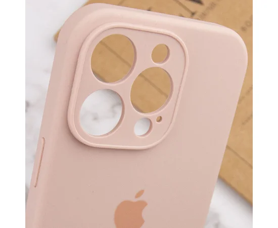 Чехол Silicone Case Full Camera Protective (AA) для Apple iPhone 13 Pro (6.1") Розовый / Pink Sand