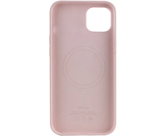Чехол Silicone case (AAA) full with Magsafe для Apple iPhone 13 Pro (6.1") Розовый / Chalk Pink