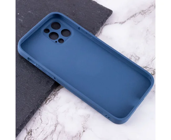 TPU+Glass чехол Matte Candy Full camera для Apple iPhone 13 Pro (6.1") Синий